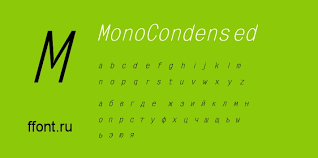 Пример шрифта Mono Condensed #1